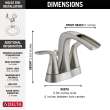 25724LF-SS-ECO Tolva Two Handle Centerset Bathroom Faucet, Stainless