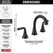 3533LF-BLMPU Kayra Two Handle Widespread Bathroom Faucet, Matte Black