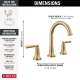 3535-CZMPU-DST SAYLOR Two Handle Widespread Bathroom Faucet, Champagne Bronze