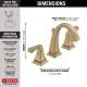 3551-CZMPU-DST Dryden Two Handle Widespread Bathroom Faucet, Champagne Bronze