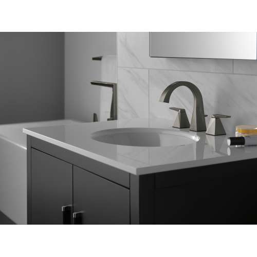 35546-KS-PR-MPU-DST Trillian Two Handle Widespread Bathroom Faucet, Lumicoat Black Stainless