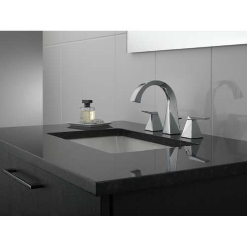 35546-PR-MPU-DST Trillian Two Handle Widespread Bathroom Faucet, Lumicoat Chrome