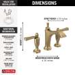 3556-CZMPU-DST Dorval Two Handle Widespread Bathroom Faucet, Champagne Bronze