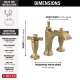 3557-CZMPU-DST Dorval Two Handle Widespread Bathroom Faucet, Champagne Bronze