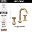 3558-CZMPU-DST Trinsic Two Handle Widespread Bathroom Faucet, Champagne Bronze