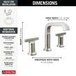 35587-SS-PR-DST Tetra Two Handle Widespread Bathroom Faucet, Lumicoat Stainless