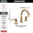 3559-CZPD-DST Trinsic Two Handle Widespread Pull Down Bathroom Faucet, Champagne Bronze