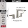 3571-SS-PR-MPU-DST Galeon Two Handle Widespread Bathroom Faucet, Lumicoat Stainless