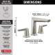 3571-SS-PR-MPU-DST Galeon Two Handle Widespread Bathroom Faucet, Lumicoat Stainless