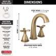 357756-CZMPU-DST Stryke Widespread Faucet, Champagne Bronze