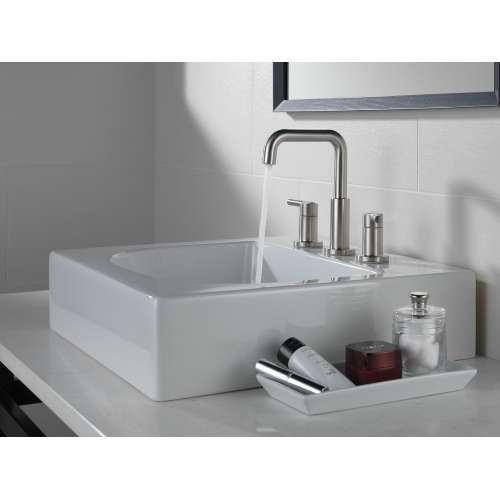 35849LF-SS Nicoli Two Handle Widespread Bathroom Faucet, Stainless
