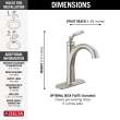 532-SSMPU-DST Woodhurst Single Handle Bathroom Faucet, Stainless