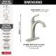 532-SSMPU-DST Woodhurst Single Handle Bathroom Faucet, Stainless