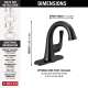 533LF-BLMPU Kayra Single Handle Bathroom Faucet, Matte Black