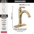 535-CZMPU-DST SAYLOR Single Handle Bathroom Faucet, Champagne Bronze