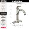 535-SSMPU-DST SAYLOR Single Handle Bathroom Faucet, Stainless