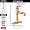 536-CZMPU-DST SAYLOR Single Handle Bathroom Faucet, Champagne Bronze