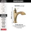 556-GSMPU-DST Dorval Single Handle Bathroom Faucet, Champagne Bronze and Porcelain