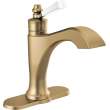 556-GSMPU-DST Dorval Single Handle Bathroom Faucet, Champagne Bronze and Porcelain