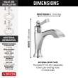 556-MPU-DST Dorval Single Handle Bathroom Faucet, Chrome