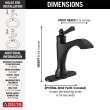 556T-BL-DST Dorval Single Handle Touch20 Bathroom Faucet, Matte Black