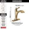 556T-CZ-DST Dorval Single Handle Touch20 Bathroom Faucet, Champagne Bronze