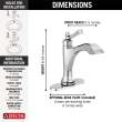 556T-DST Dorval Single Handle Touch20 Bathroom Faucet, Chrome