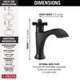 557-BLMPU-DST Dorval Single Handle Bathroom Faucet, Matte Black