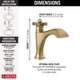 557-CZLPU-DST Dorval Single Handle Bathroom Faucet, Champagne Bronze