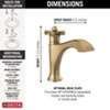557-CZMPU-DST Dorval Single Handle Bathroom Faucet, Champagne Bronze