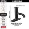 558-BLMPU-DST Trinsic Single Handle Bathroom Faucet, Matte Black