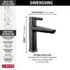 571-BLLPU-DST Galeon Single Handle Bathroom Faucet, Matte Black