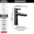 571-BLMPU-DST Galeon Single Handle Bathroom Faucet, Matte Black