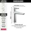 571-PR-LPU-DST Galeon Single Handle Bathroom Faucet, Lumicoat Chrome