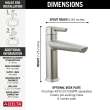 571-SS-PR-LPU-DST Galeon Single Handle Bathroom Faucet, Lumicoat Stainless