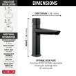 573-BLMPU-DST Galeon Single Handle Bathroom Faucet, Matte Black
