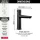 573-BLMPU-DST Galeon Single Handle Bathroom Faucet, Matte Black