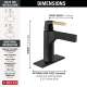 574-GZMPU-DST Zura Single Handle Bathroom Faucet, Matte Black and Champagne Bronze