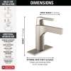 574-SSMPU-DST Zura Single Handle Bathroom Faucet, Stainless