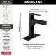 574T-BL-DST Zura Single Handle Bathroom Faucet with Touch2O Technology, Matte Black