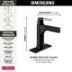 574T-GZ-DST Zura Single Handle Bathroom Faucet, Matte Black and Champagne Bronze