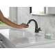 5776-BLPD-DST Stryke Single Handle Pull Down Bathroom Faucet, Matte Black