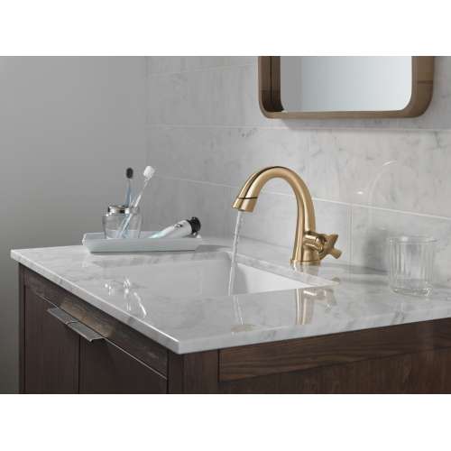 5776-CZPD-PR-DST Stryke Single Handle Pull Down Bathroom Faucet, Lumicoat Champagne Bronze