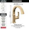 588SH-CZ-PR-DST Tetra Single Handle Bathroom Faucet, Lumicoat Champagne Bronze