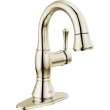 597-PNPD-DST Cassidy Single Handle Pull Down Bathroom Faucet, Polished Nickel