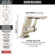 599-PN-PR-LPU-DST Pivotal Single Handle Bathroom Faucet, Lumicoat Polished Nickel