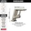599-SS-PR-LPU-DST Pivotal Single Handle Bathroom Faucet, Lumicoat Stainless
