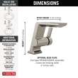 599-SS-PR-MPU-DST Pivotal Single Handle Bathroom Faucet, Lumicoat Stainless