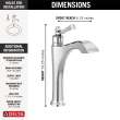 656-DST Dorval Single Handle Mid-Height Vessel Bathroom Faucet, Chrome
