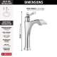 656-DST Dorval Single Handle Mid-Height Vessel Bathroom Faucet, Chrome